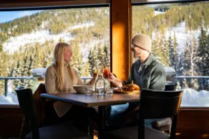 A couple dining at Panorama