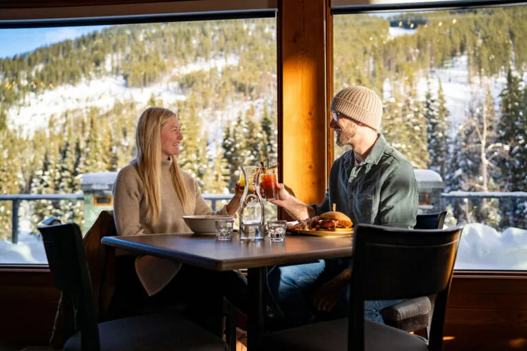 A couple dining at Panorama