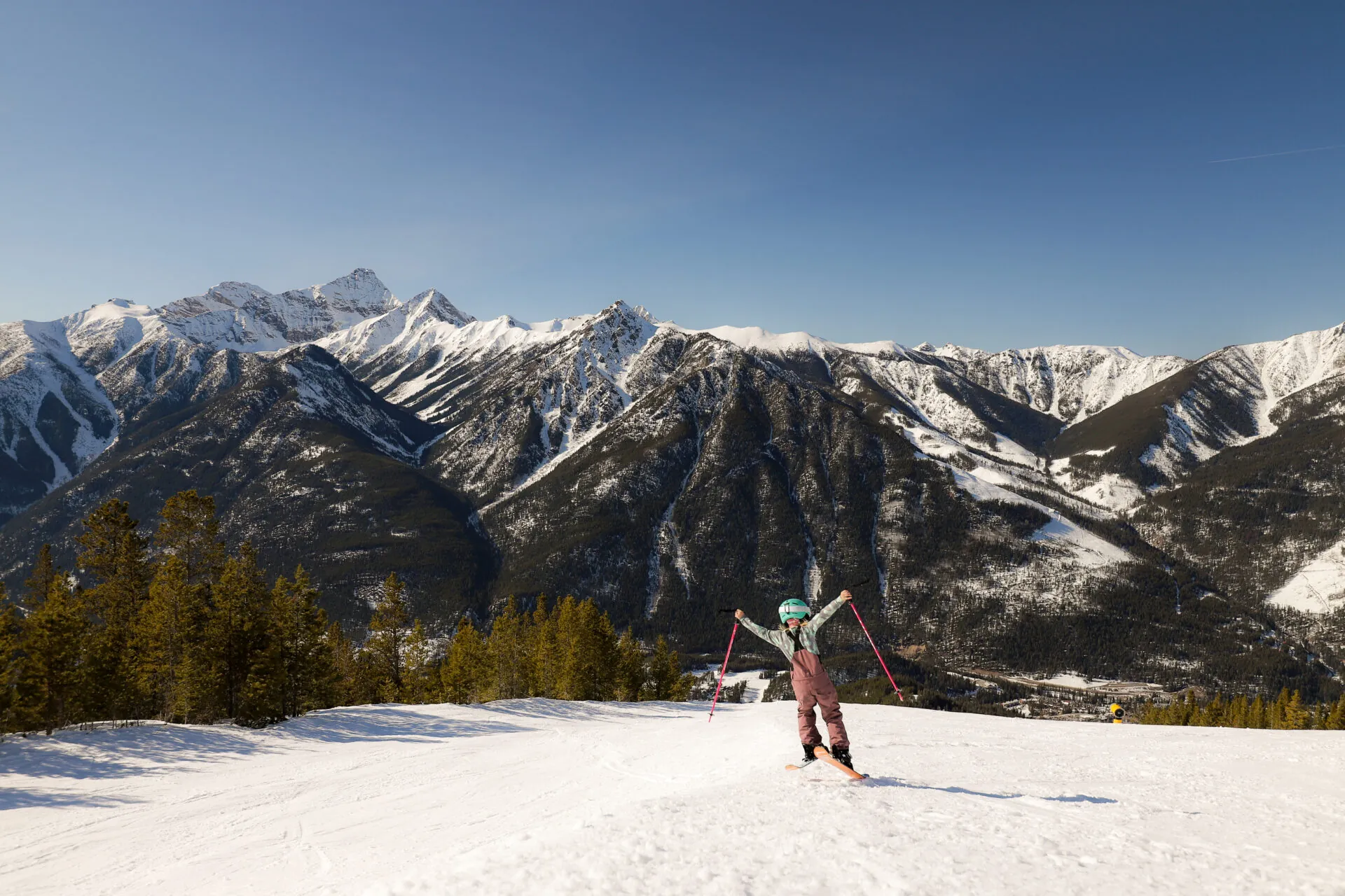 Jumping at Panorama Ski hill