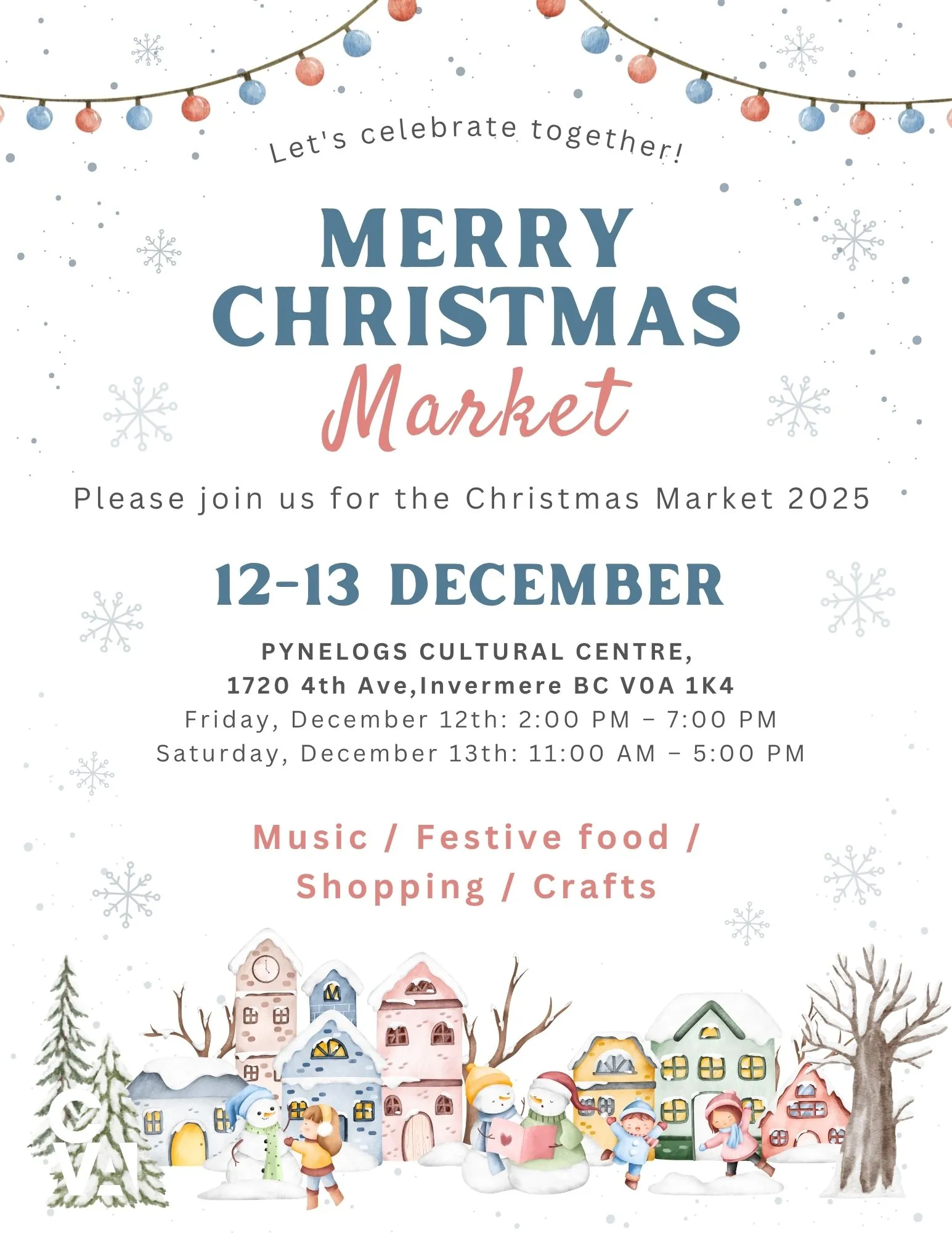 Winter Holiday Christmas Market Flyer
