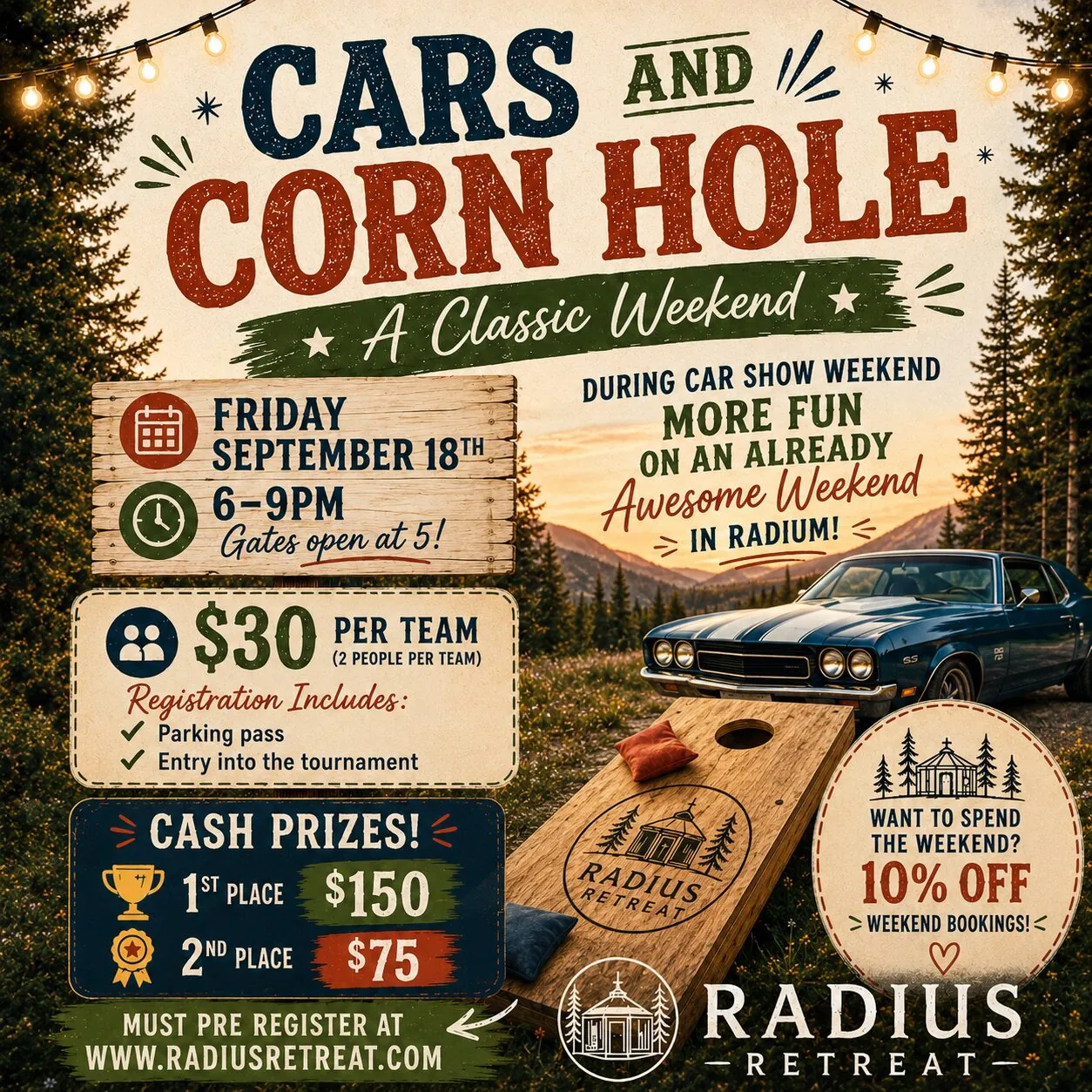 Cars and Cornhole: A Classic Weekend